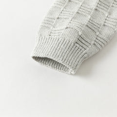 Dave&Bella Kids Boys Versatile Blue/Grey Breathable Cotton Turtle Pullover Sweater Tops