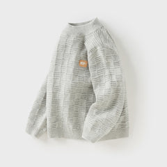 Dave&Bella Kids Boys Versatile Blue/Grey Breathable Cotton Turtle Pullover Sweater Tops