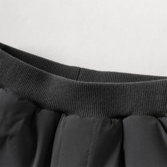 Dave&Bella Toddler Boys Versatile Carbon Black Warm Padded Pants