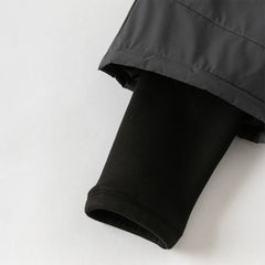 Dave&Bella Toddler Boys Versatile Carbon Black Warm Padded Pants