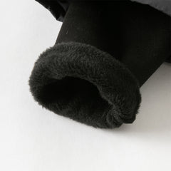 Dave&Bella Toddler Boys Versatile Carbon Black Warm Padded Pants