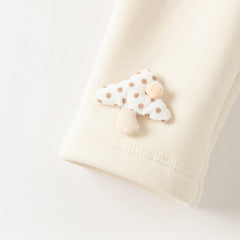 Dave&Bella Toddler Girls Casual Beige/Grey Outdoor Soft Plush-lined Leggings