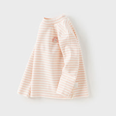 Dave&Bella Toddlerr Girls/Boys Autumn Striped Breathable Cotton Versatile T-shirt Tops