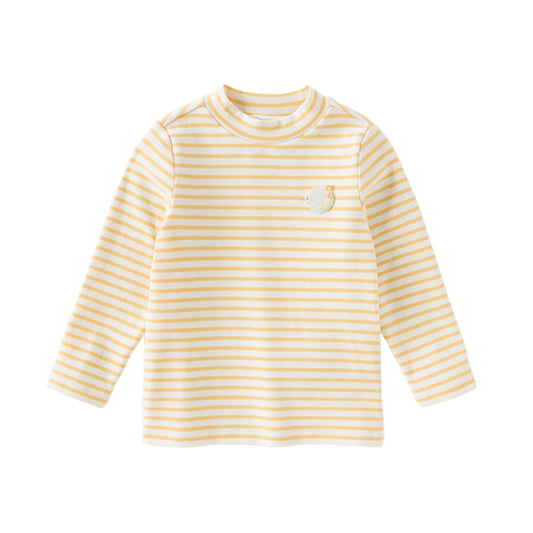 Dave&Bella Toddlerr Girls/Boys Autumn Striped Breathable Cotton Versatile T-shirt Tops