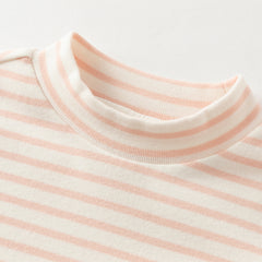 Dave&Bella Toddlerr Girls/Boys Autumn Striped Breathable Cotton Versatile T-shirt Tops