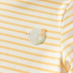 Dave&Bella Toddlerr Girls/Boys Autumn Striped Breathable Cotton Versatile T-shirt Tops