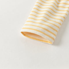 Dave&Bella Toddlerr Girls/Boys Autumn Striped Breathable Cotton Versatile T-shirt Tops