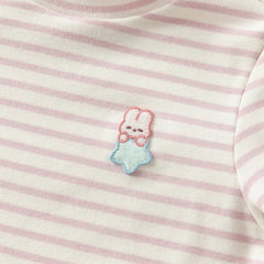 Dave&Bella Toddlerr Girls/Boys Autumn Striped Breathable Cotton Versatile T-shirt Tops