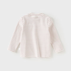 Dave&Bella Toddlerr Girls/Boys Autumn Striped Breathable Cotton Versatile T-shirt Tops