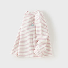 Dave&Bella Toddlerr Girls/Boys Autumn Striped Breathable Cotton Versatile T-shirt Tops