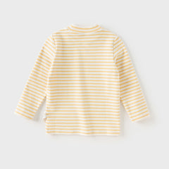 Dave&Bella Toddlerr Girls/Boys Autumn Striped Breathable Cotton Versatile T-shirt Tops