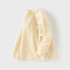 Dave&Bella Toddlerr Girls/Boys Autumn Striped Breathable Cotton Versatile T-shirt Tops