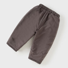 Dave&Bella Toddler Boys Versatile Grey Purple Loose Padded Pants