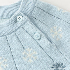 Dave&Bella Toddler Girls/Boys Cozy Long Sleeve Gradient Blue Versatile Sweater Tops