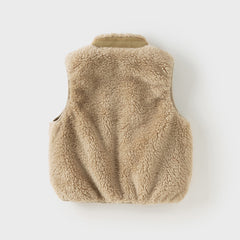 Dave&Bella Toddler Girls/Boys Winter Soft Plush-lined Turtle Vests Tops