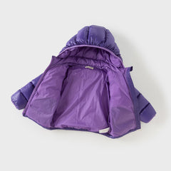 Dave&Bella Toddler Girls/Boys Winter Cool Dark Purple Outdoor Short Hooded Down Coats