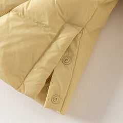 Dave&Bella Toddler Girls Winter Yellow Hooded Long-sleeved Outdoor Cozy Down Coats