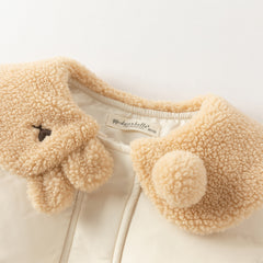 Dave&Bella Toddler Girls Winter Versatile White Windproof Outdoor Down Vests Tops