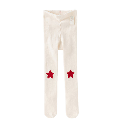 Dave&Bella Toddler Girls Cute Beige Versatile Footed Tights Leggings