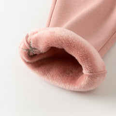 Dave&Bella Toddler Girl Casual Straight-leg Warm Plush-lined Pants