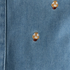 Dave&Bella Toddler Girls Winter Sweet Denim Blue Straight-leg Plush-lined Long Jeans Pants