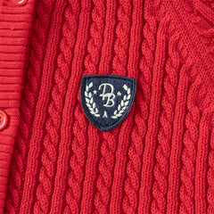 Dave&Bella Toddler Boys Red Outwear Cozy Plush-lined Sweater Coats