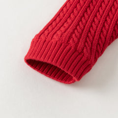 Dave&Bella Toddler Boys Red Outwear Cozy Plush-lined Sweater Coats