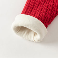 Dave&Bella Toddler Boys Red Outwear Cozy Plush-lined Sweater Coats