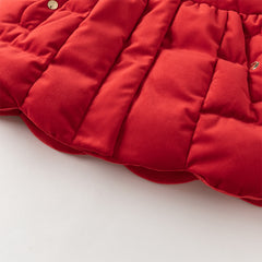 Dave&Bella Toddler Girls Winter Christimas Red Turtle Outdoor Windproof Warm Down Coats