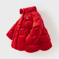 Dave&Bella Toddler Girls Winter Christimas Red Turtle Outdoor Windproof Warm Down Coats