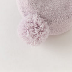 Dave&Bella Toddler Girls Adorable Purple/Beige Versatile Cozy Pullover Hats