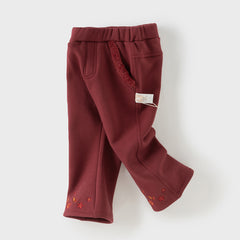 Dave&Bella Toddler Girls Autumn Casual Straight-leg Bootcut Pants