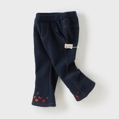 Dave&Bella Toddler Girls Autumn Casual Straight-leg Bootcut Pants