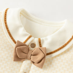 Dave&Bella Baby Boys Winter Apricot Indoor Padded Rompers