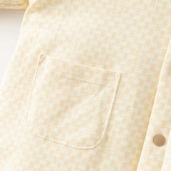 Dave&Bella Baby Boys Winter Apricot Indoor Padded Rompers