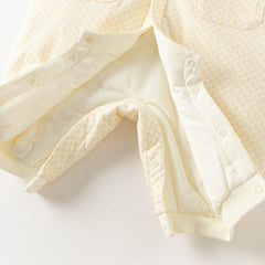 Dave&Bella Baby Boys Winter Apricot Indoor Padded Rompers