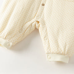 Dave&Bella Baby Boys Winter Apricot Indoor Padded Rompers