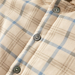 Dave&Bella Baby Boys Casual Apricot Plaid Indoor Warm Padded Hooded Rompers