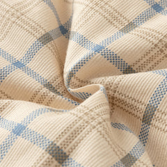 Dave&Bella Baby Boys Casual Apricot Plaid Indoor Warm Padded Hooded Rompers