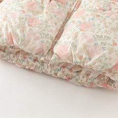 Dave&Bella Toddler Girls Winter Adorable Pink Floral Outwear Paddes Hooded Coats