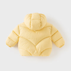 Dave&Bella Toddler Girls Winter Charming Yellow Outwear Cozy Hooded Down Coats