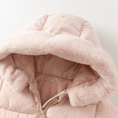 Dave&Bella Toddler Girls Winter Cute Pink Warm Windproof Padded Hooded Coats
