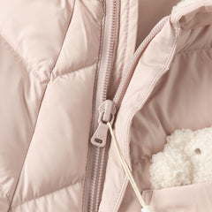 Dave&Bella Baby Girls/Boys Winter Festival Red/Pink Outwear Hooded Down Rompers