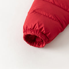 Dave&Bella Baby Girls/Boys Winter Festival Red/Pink Outwear Hooded Down Rompers