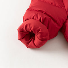 Dave&Bella Baby Girls/Boys Winter Festival Red/Pink Outwear Hooded Down Rompers