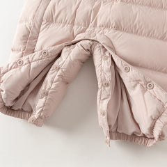 Dave&Bella Baby Girls/Boys Winter Festival Red/Pink Outwear Hooded Down Rompers