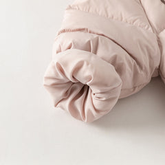 Dave&Bella Baby Girls/Boys Winter Festival Red/Pink Outwear Hooded Down Rompers