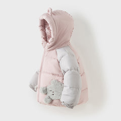Dave&Bella Toddler Girls/Boys Winter Cute Animal-shaped Plush-lined Hooded Down Coats