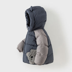 Dave&Bella Toddler Girls/Boys Winter Cute Animal-shaped Plush-lined Hooded Down Coats