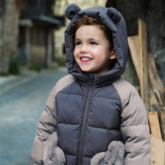 Dave&Bella Toddler Girls/Boys Winter Cute Animal-shaped Plush-lined Hooded Down Coats